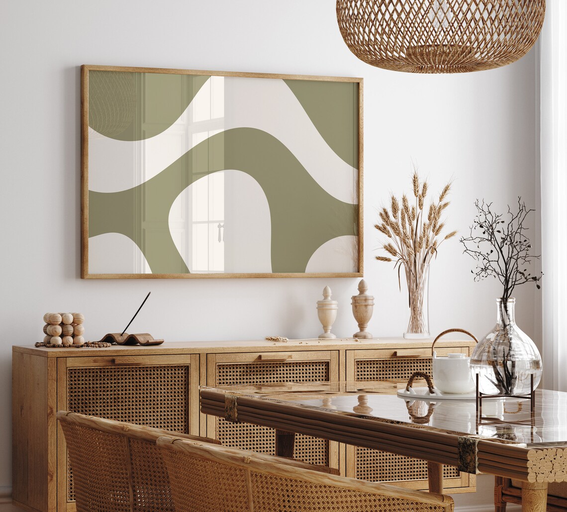 Modern Abstract Art Print, Minimalistic Wall Decor - Image 2