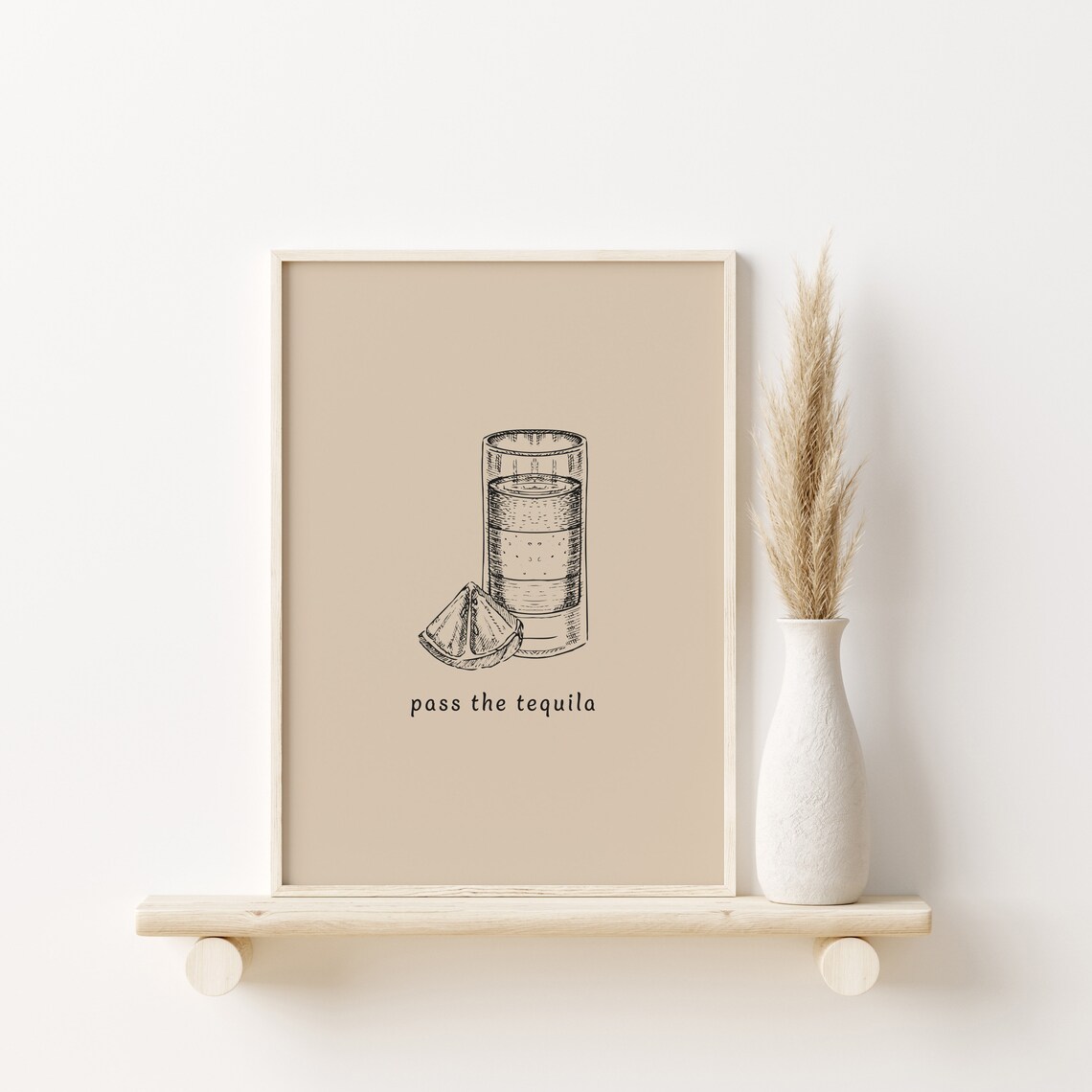 Pass The Tequila Bar Print, Drinks Wall Art - Image 2