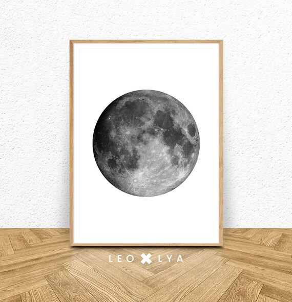 The Moon Moon Poster Moon Photo Scandinavian Poster Vintage Moon Moon Art Moon Print Moon Wall Art Black And White