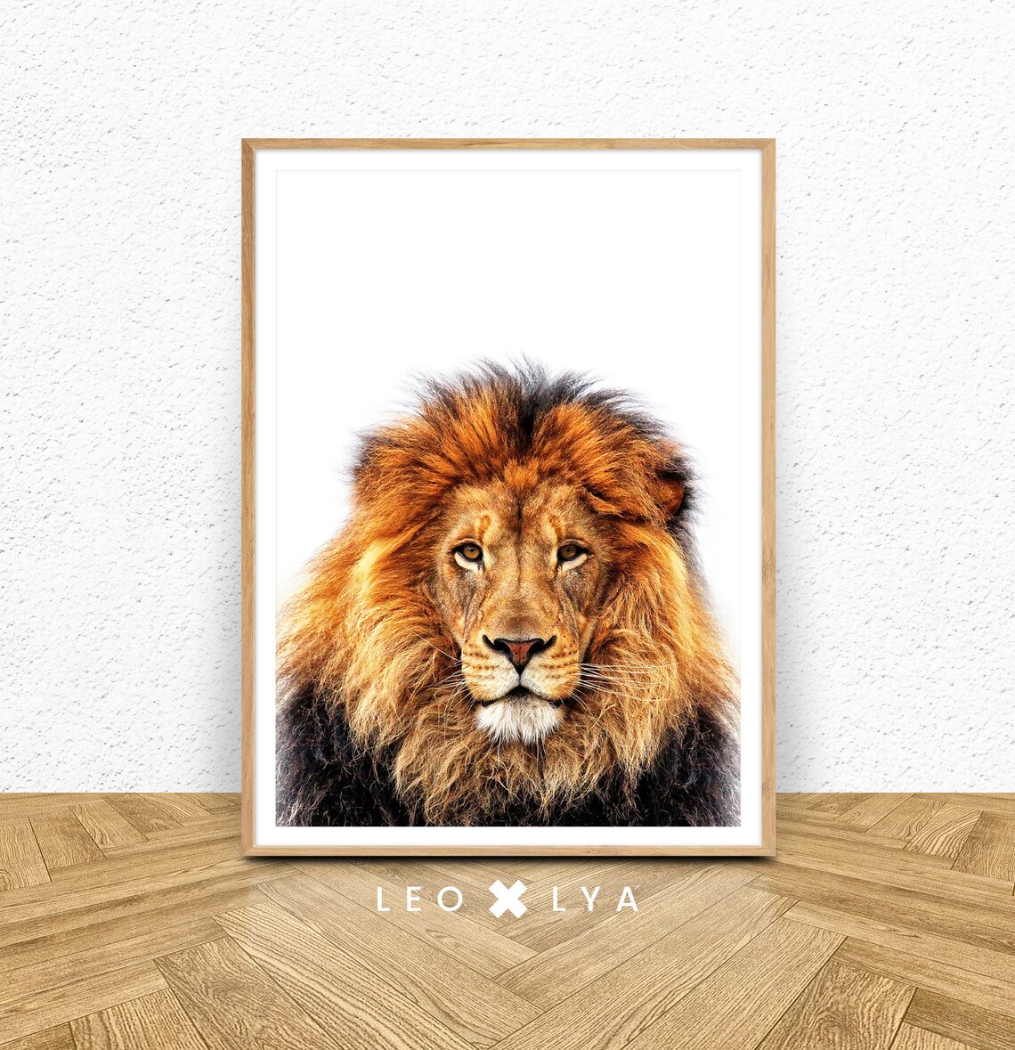 Lion Wall Art Safari Nursery Lion Art Print