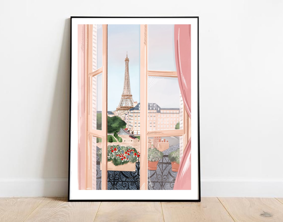 Eiffel Tower Paris Travel Poster, Paris Art Print - Image 2