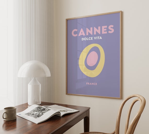 Cannes France Minimalist Travel Poster Print