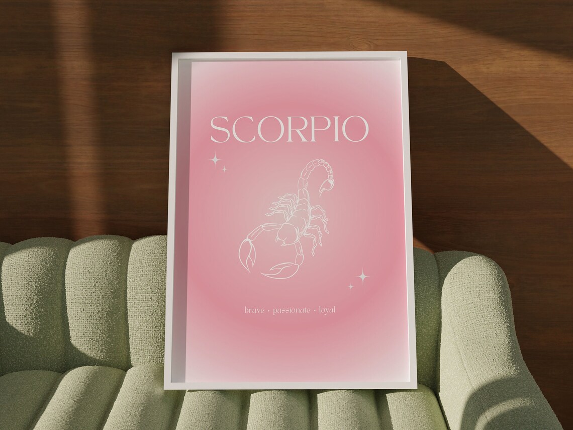 Scorpio Zodiac Poster Print, Astrology Wall Art - Image 5