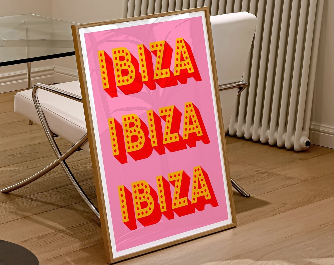 Ibiza Retro Travel Poster, Mid-Century Art Print - Image 2