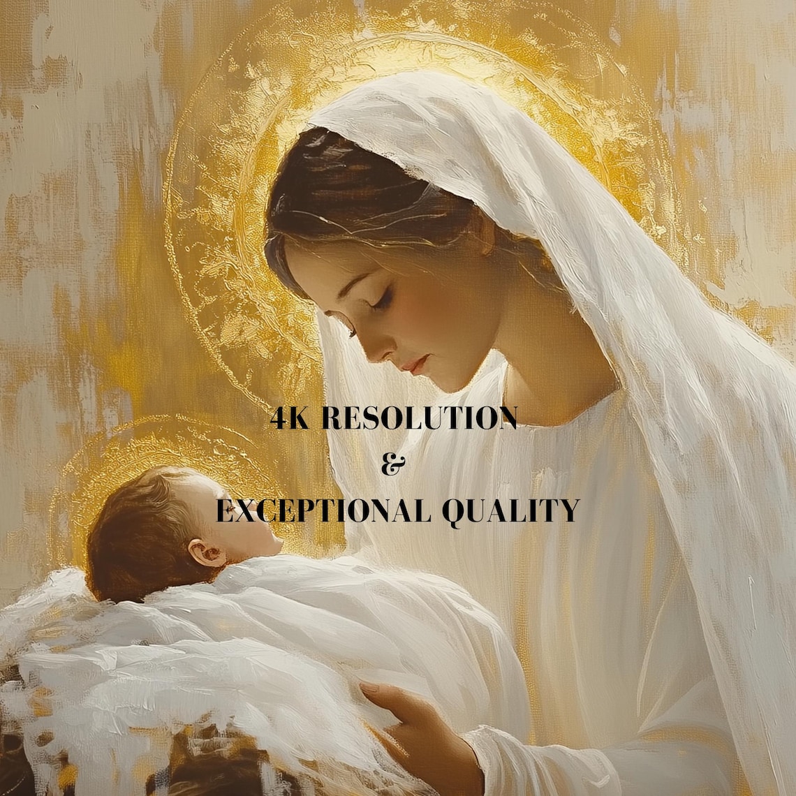 Madonna And Child Holy Infant Golden Halo Sacred Christmas Poster - Image 7