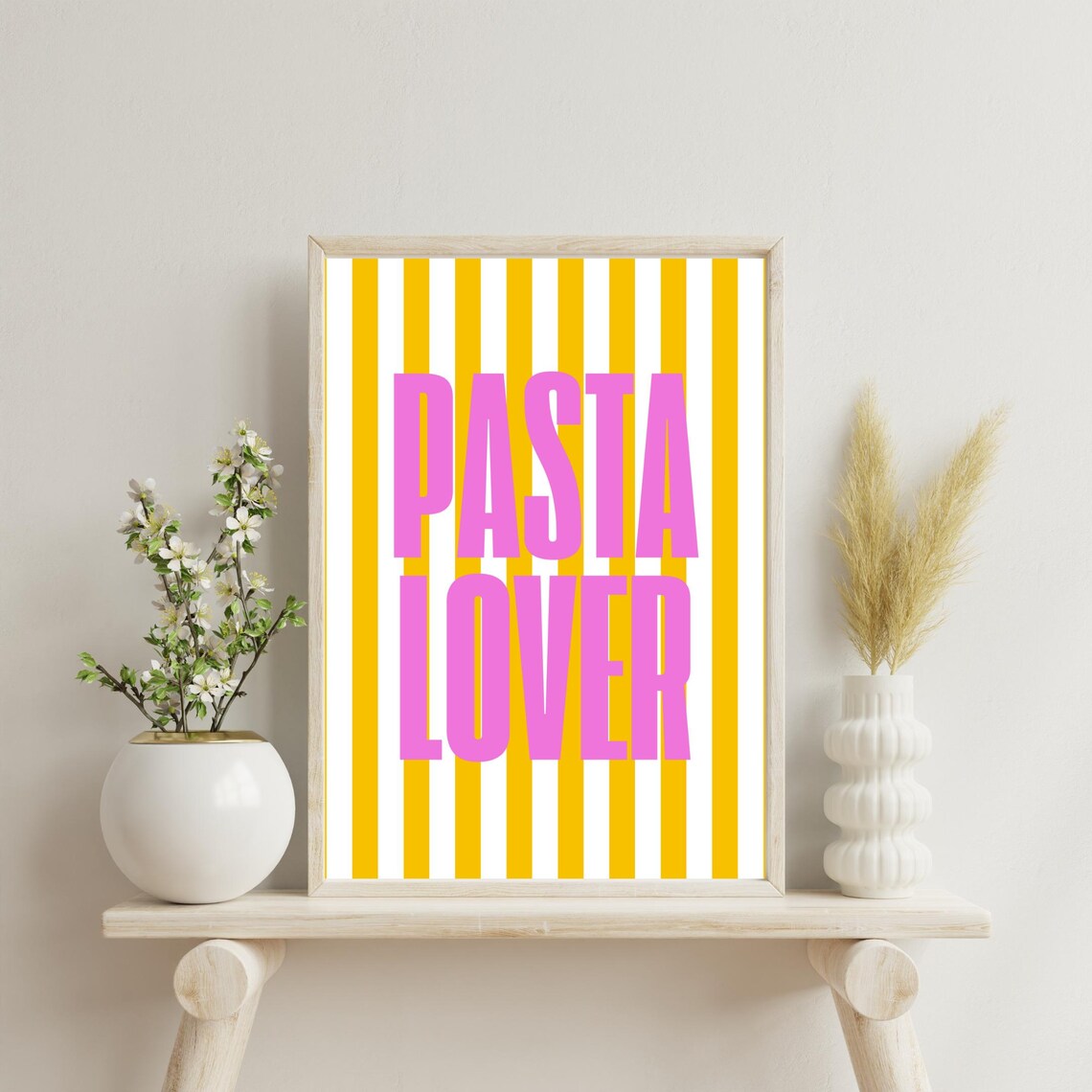 Pasta Lover Poster, Modern Kitchen Decoration