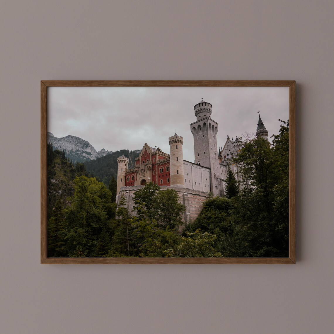 Neuschwanstein Castle Bavaria Photography Fairytale Palace Forest Mountains Wall Art