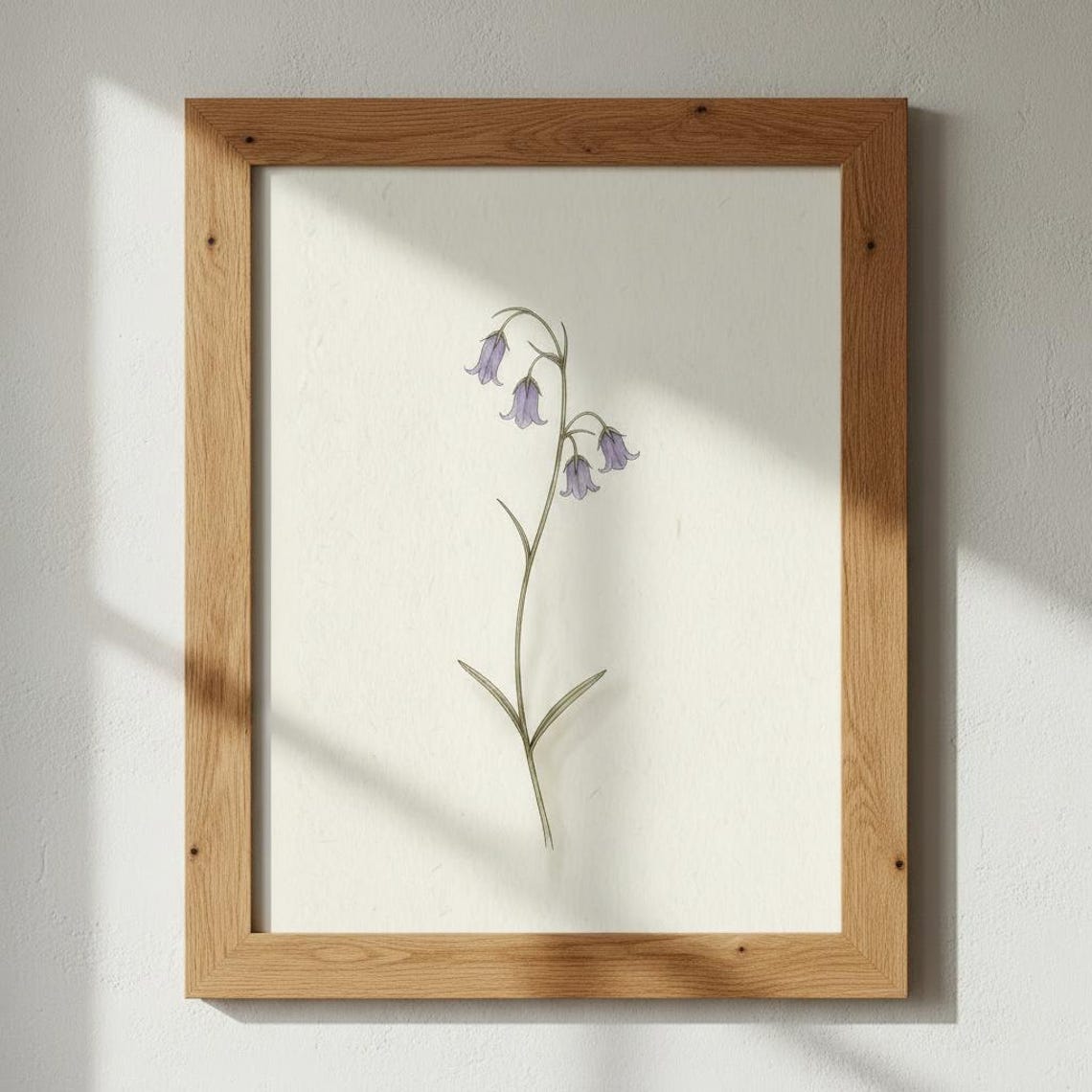 Bluebell Botanical Print Woodland Wildflower Art