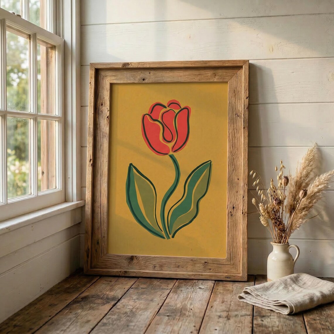 Botanical Flower Art Print, Modern Floral Prints