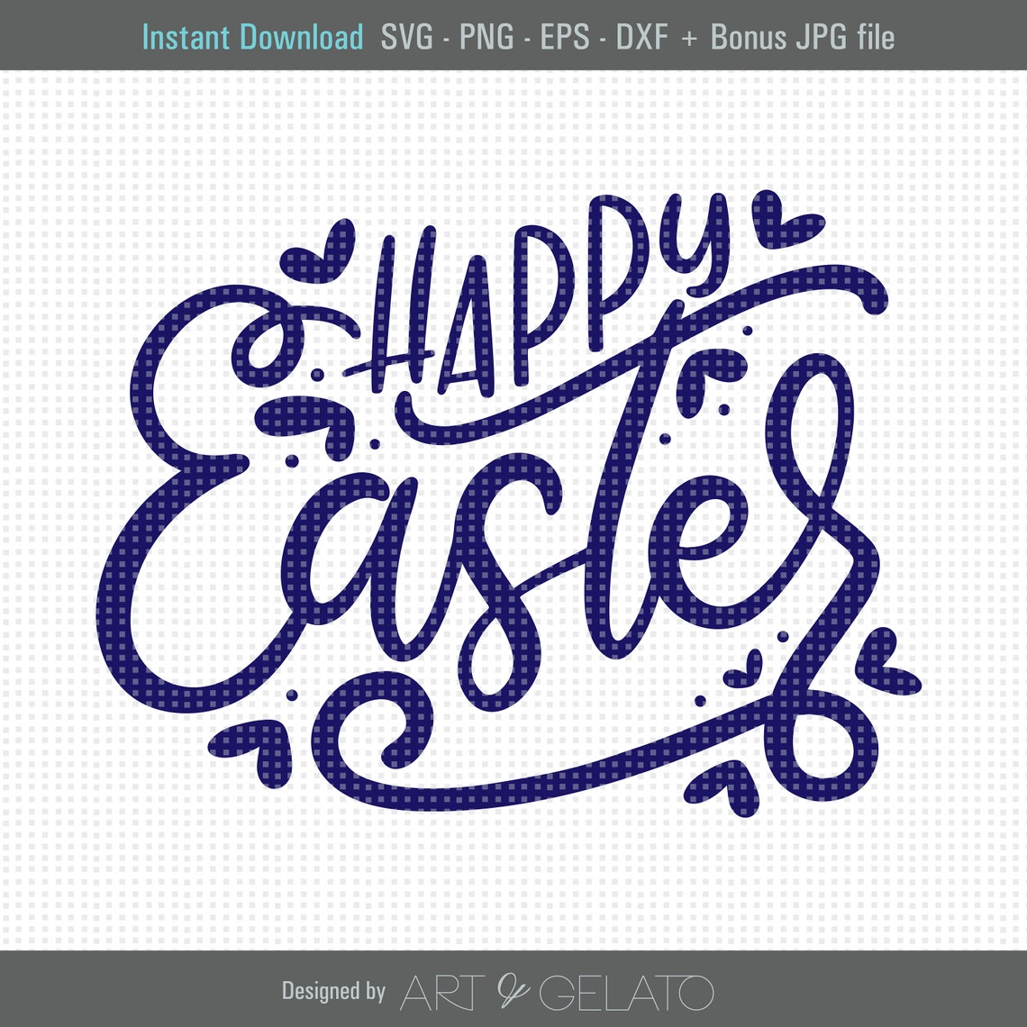Happy Easter SVG, Spring Easter Vector