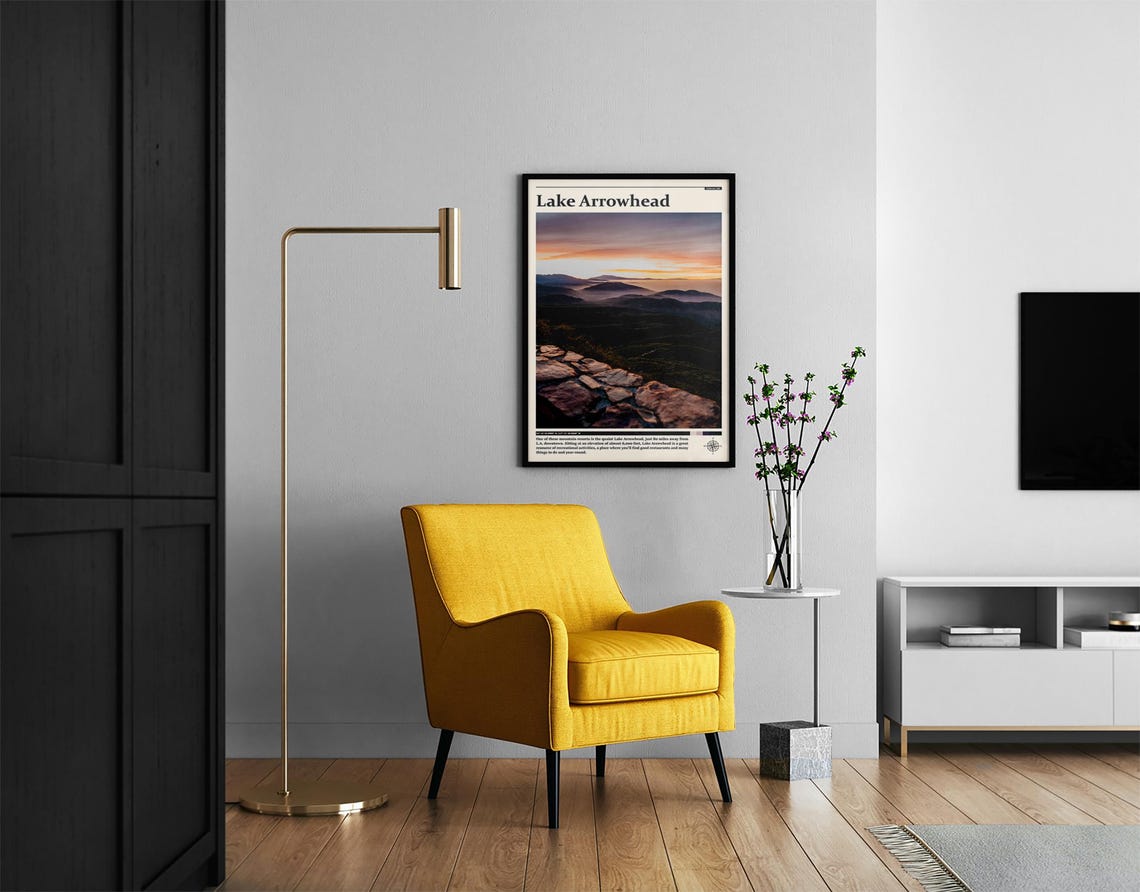 Travel Photography Lake Arrowhead Print Lake Arrowhead Art Lake Arrowhead Poster Lake Arrowhead Photo California Wall Decor - Image 2