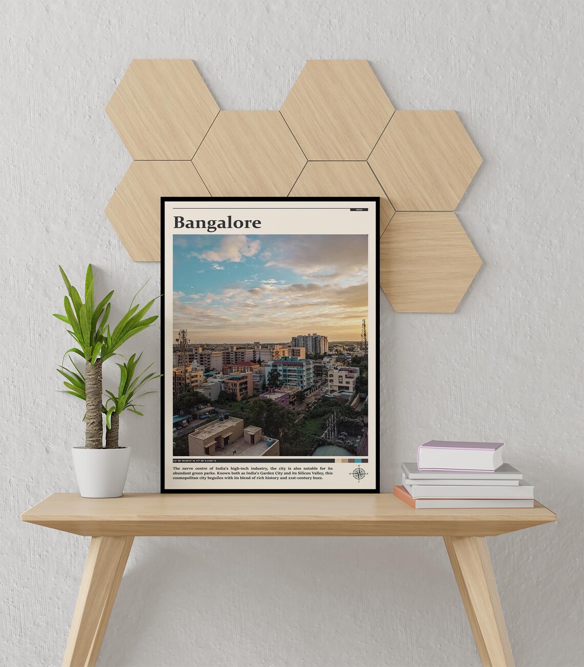 Bangalore India Garden City Sunset Skyline Asia Urban Travel Poster - Image 3