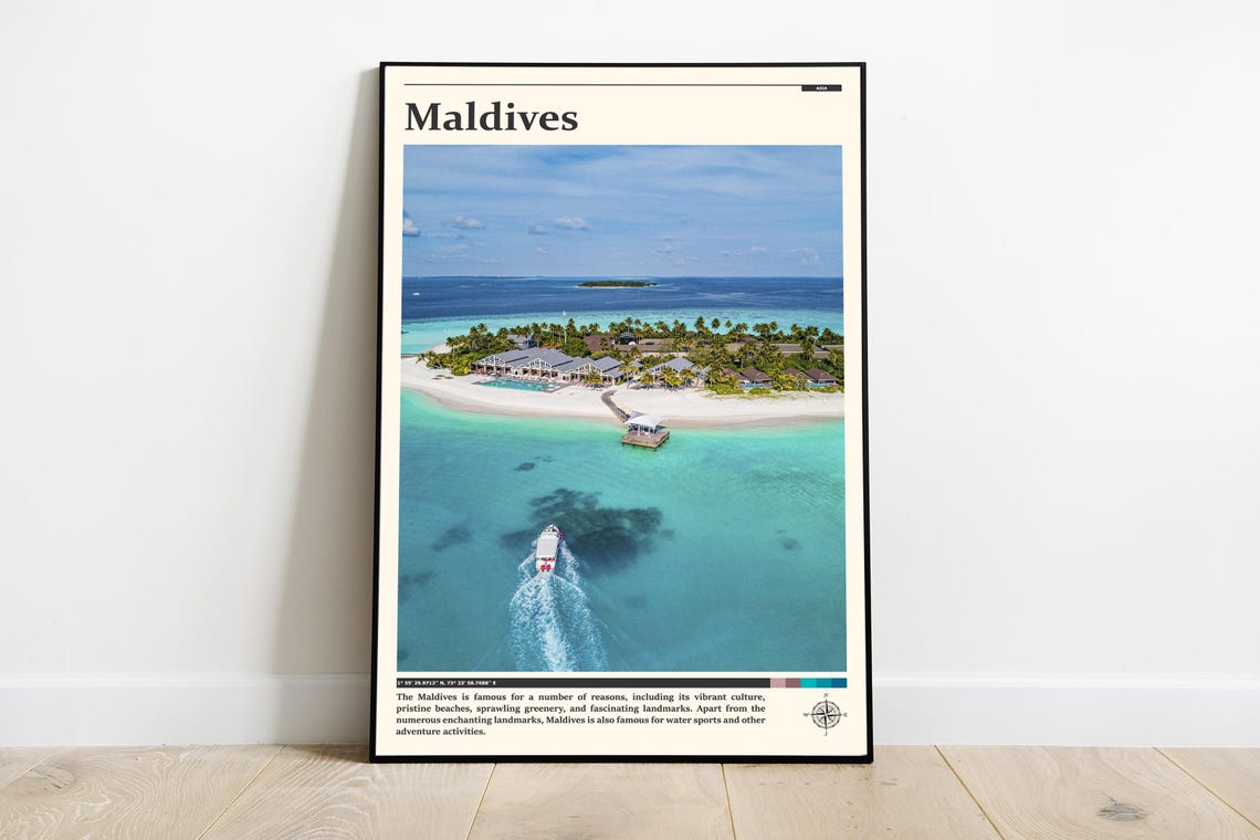 Travel Photography Maldives Print Maldives Wall Art Maldives Poster Maldives Photo Maldives Poster Print Maldives Wall Decor