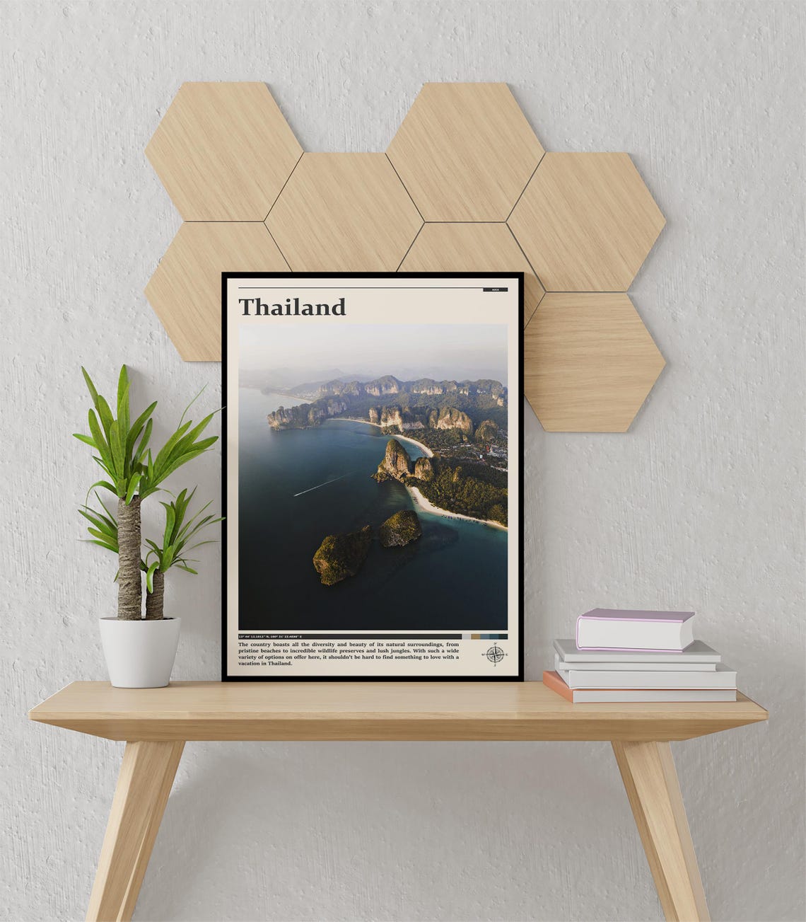 Thailand Krabi Coast Limestone Karsts Aerial Island View Poster - Image 3