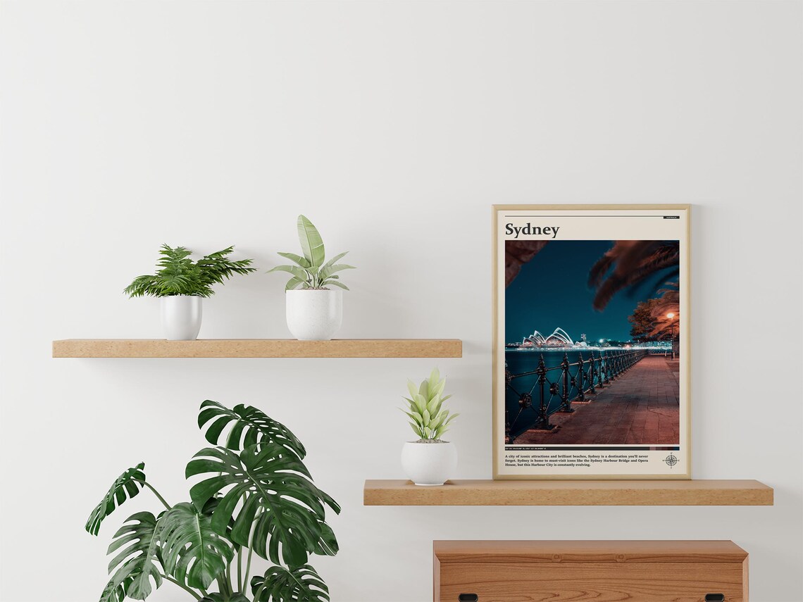 Sydney Australia Opera House Night Harbour Promenade Art Poster - Image 4