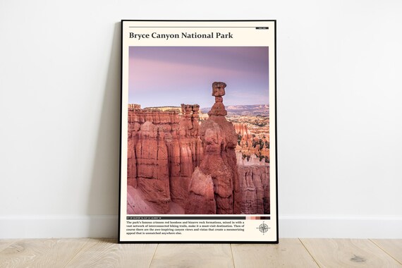 Bryce Canyon National Park Utah Hoodoo Amphitheater Sunset Poster