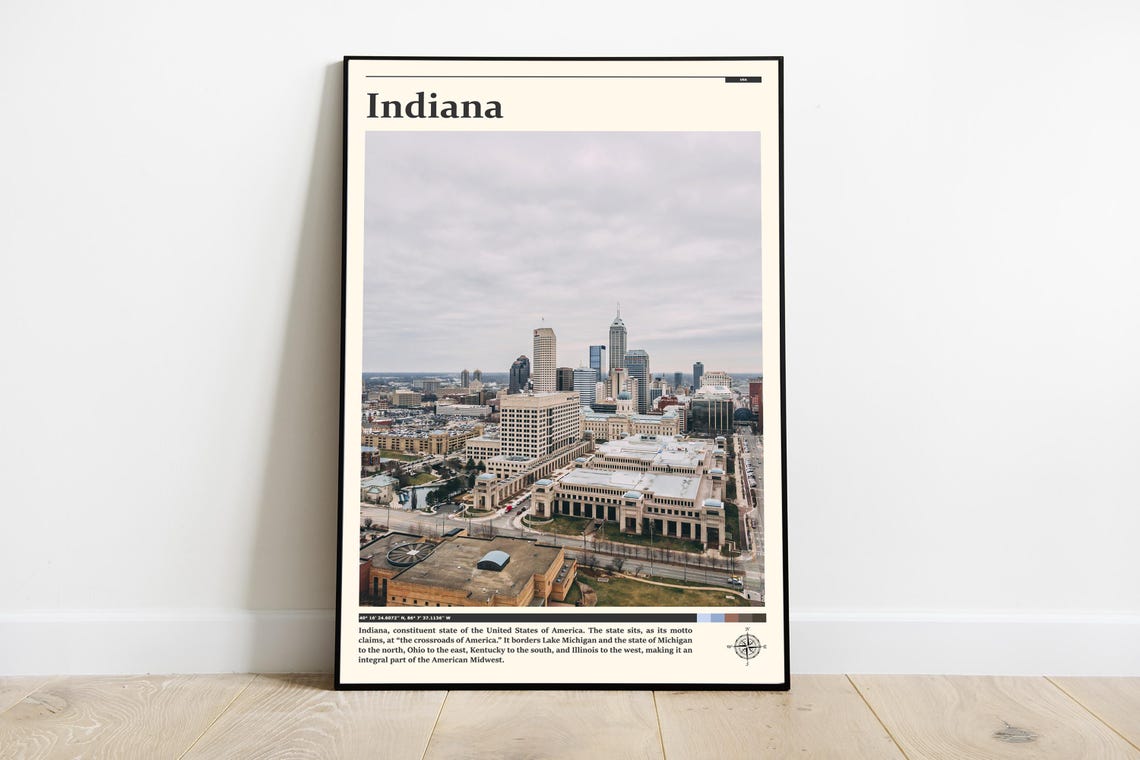 Travel Photography Indiana Print Indiana Wall Art Indiana Poster Indiana Photo Indiana Poster Print Usa Indiana Wall Decor