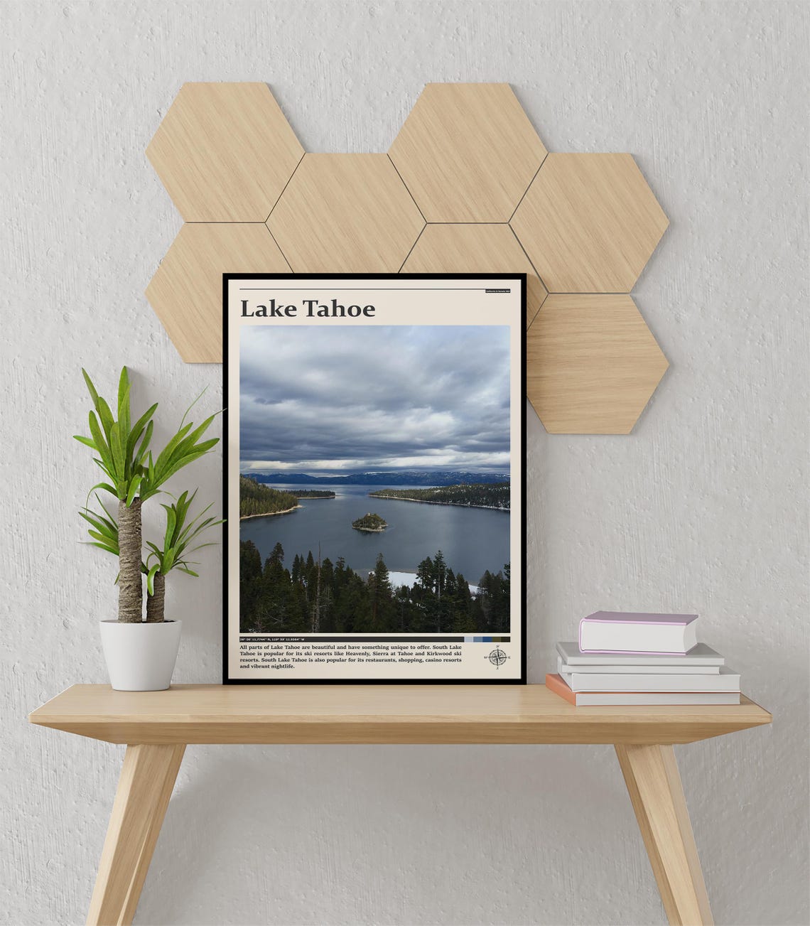 Travel Photography Lake Tahoe Print Lake Tahoe Art Lake Tahoe Poster Lake Tahoe Photo California Lake Tahoe Wall Decor - Image 3