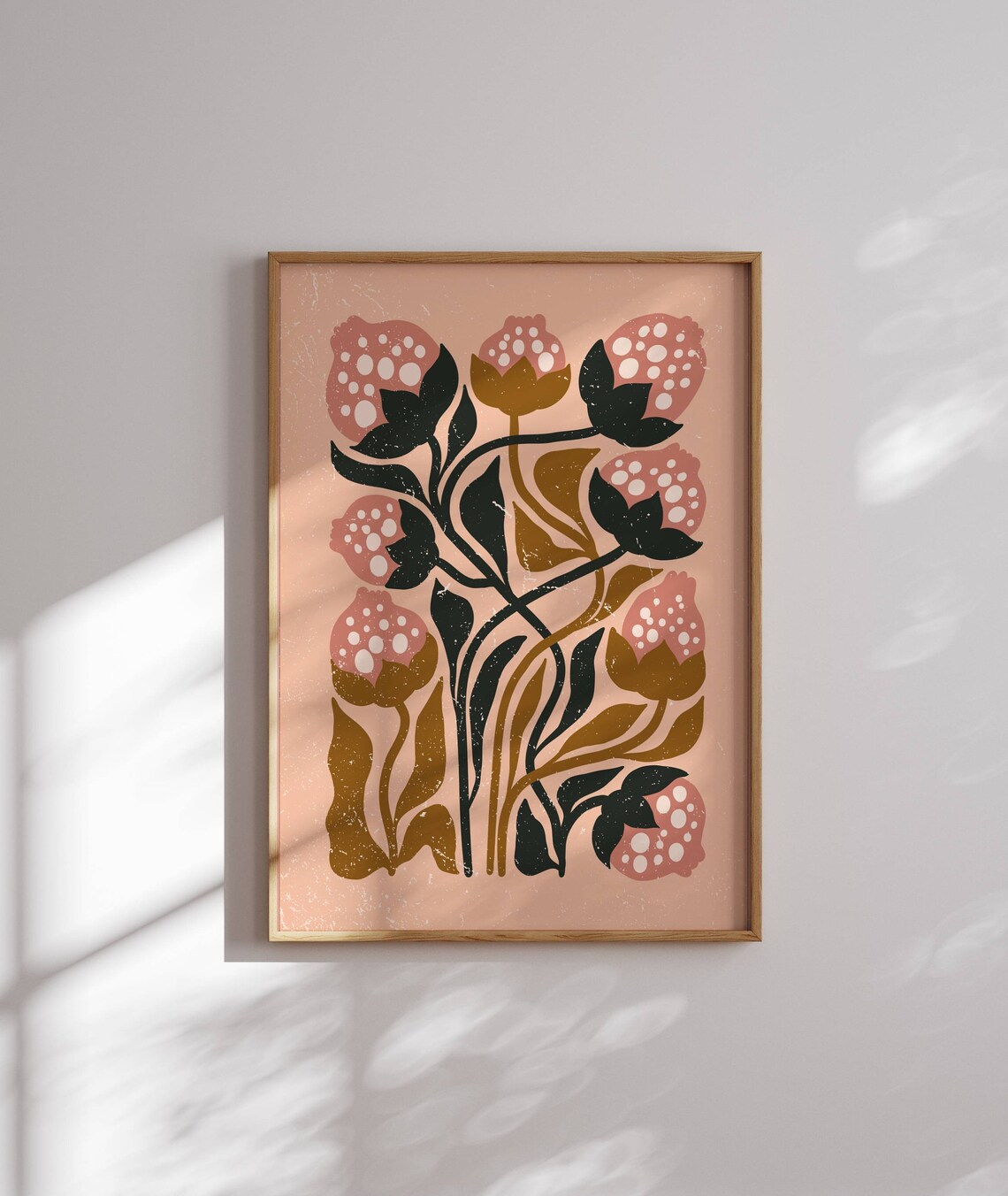 Retro Flower Print, Matisse-Inspired Nursery Poster