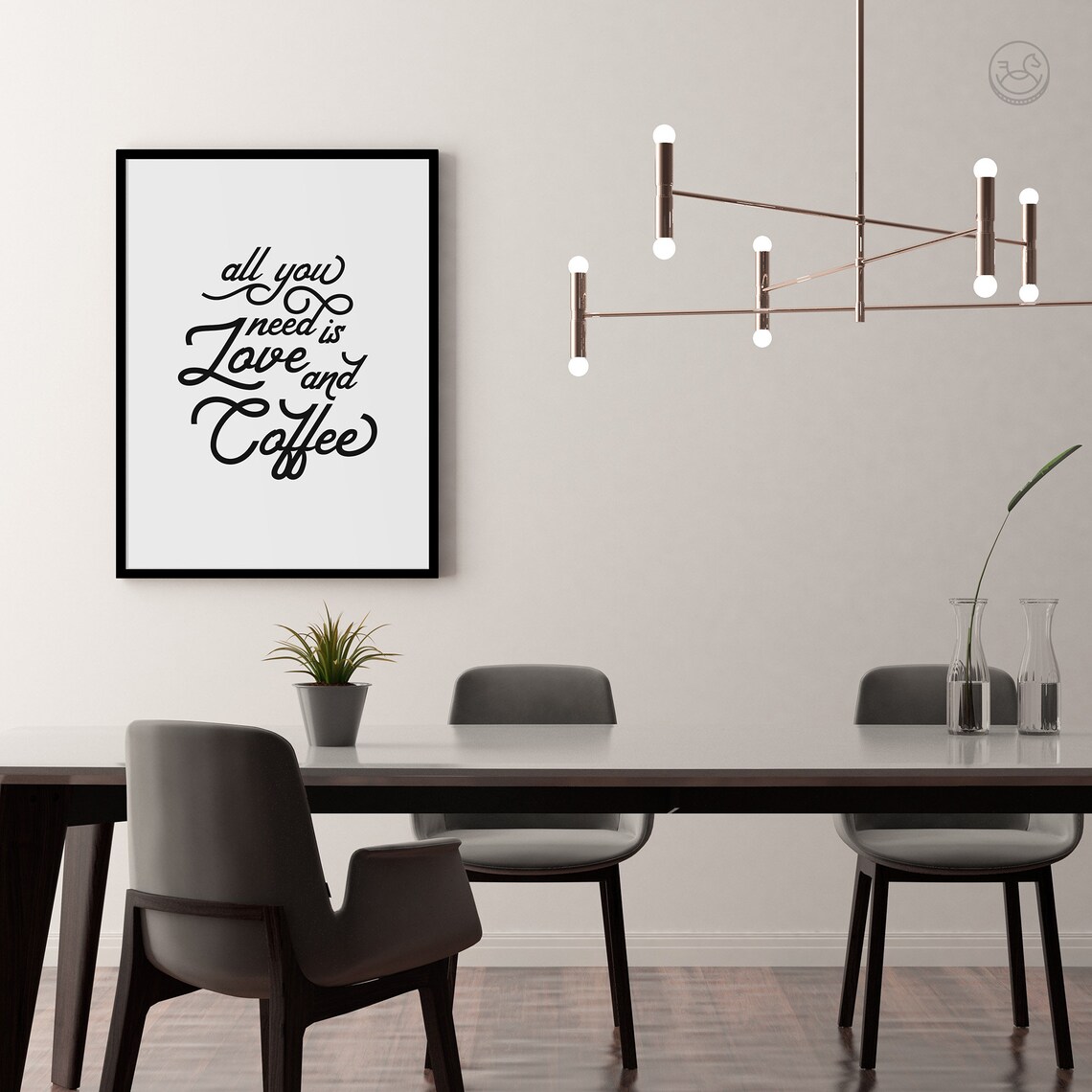Love Coffee Art Print, Coffee Kitchen Wall Decor - Image 2