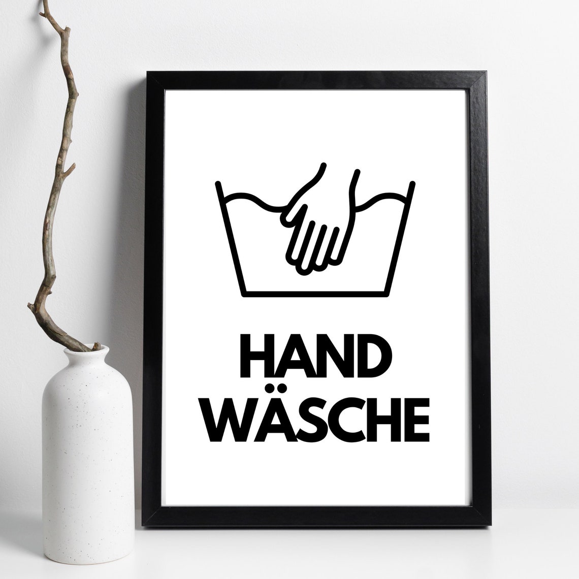 Din A4 Art Print Without Frame Hand Wash Hand Washing Toilet Toilet Bathroom Guest Toilet Toilet Paper Picture Print Poster Picture