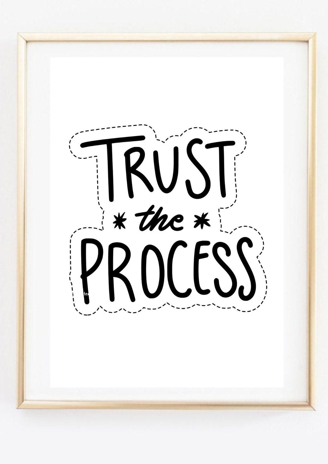 Trust The Process Hand Lettered Motivational Quote Poster Decor - Image 3
