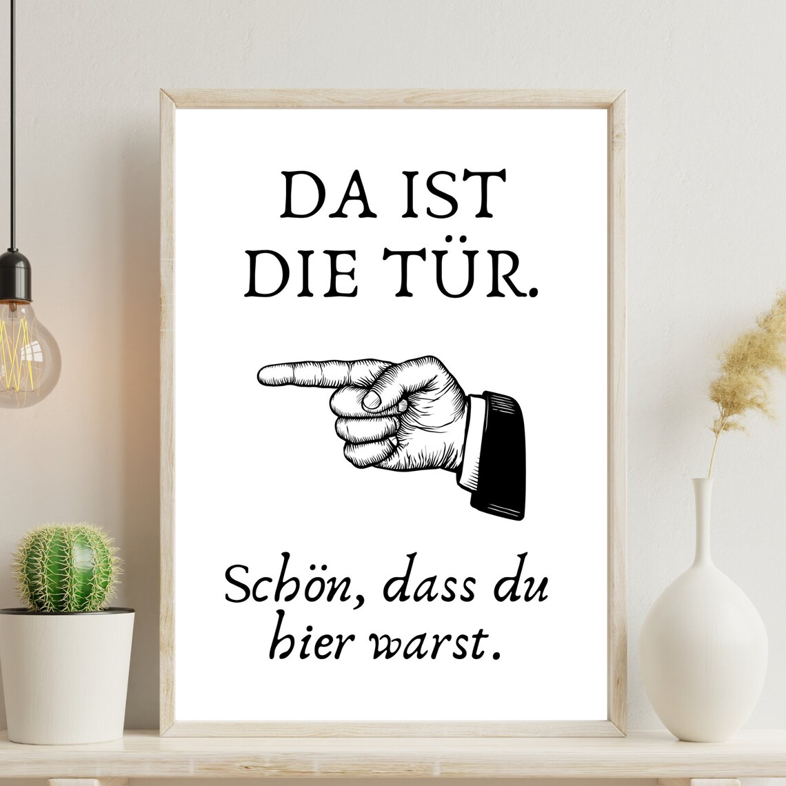 Funny German Saying Door Sign Sarcastic Quote Humorous Wall Art Poster