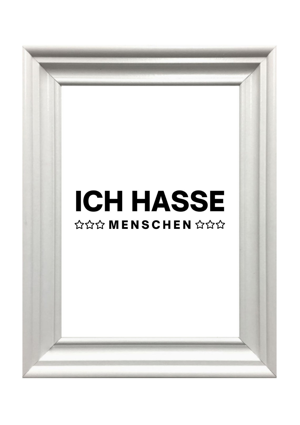 Ich Hasse Menschen German Funny Office Quote Minimalist Wall Poster - Image 3