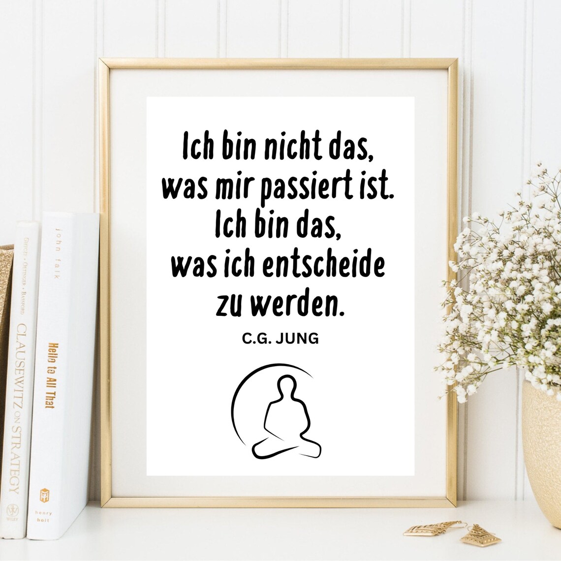 C.G. Jung Quote I Am What I Decide to Become Meditation Print - Image 2