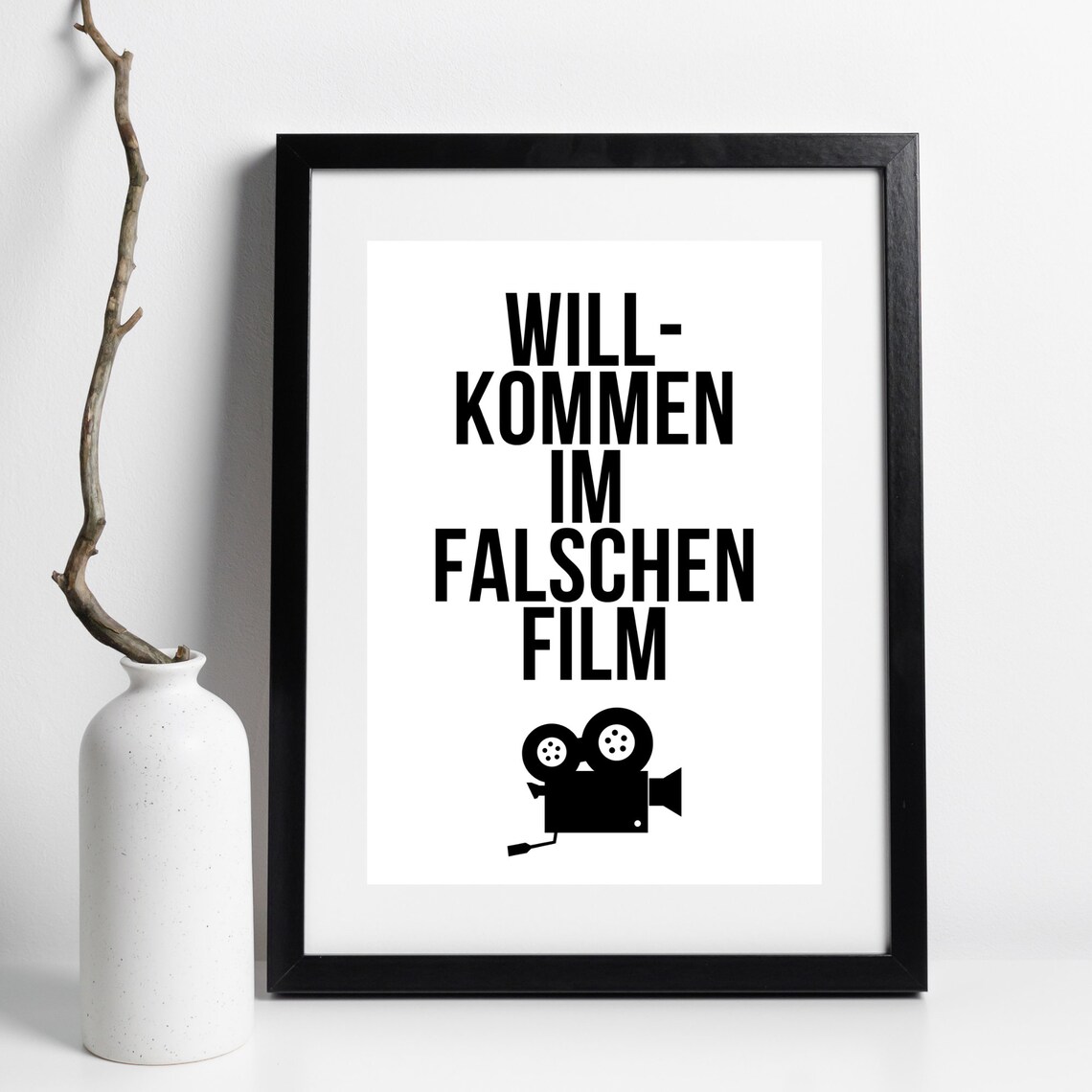 Welcome To The Wrong Film Funny Typography Movie Quote Wall Poster - Image 3