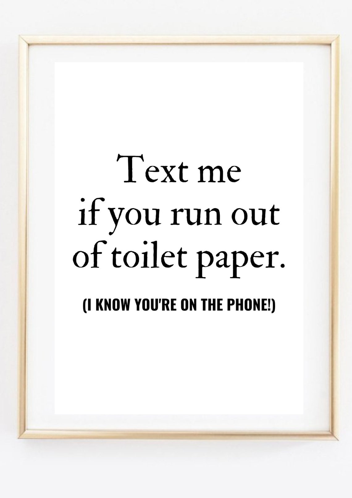 Din A4 Art Print Without Frame Funny Saying Text Me If You Run Out Of Toiletpaper Toilet Paper Toilet Guest Toilet Bathroom Print - Image 2