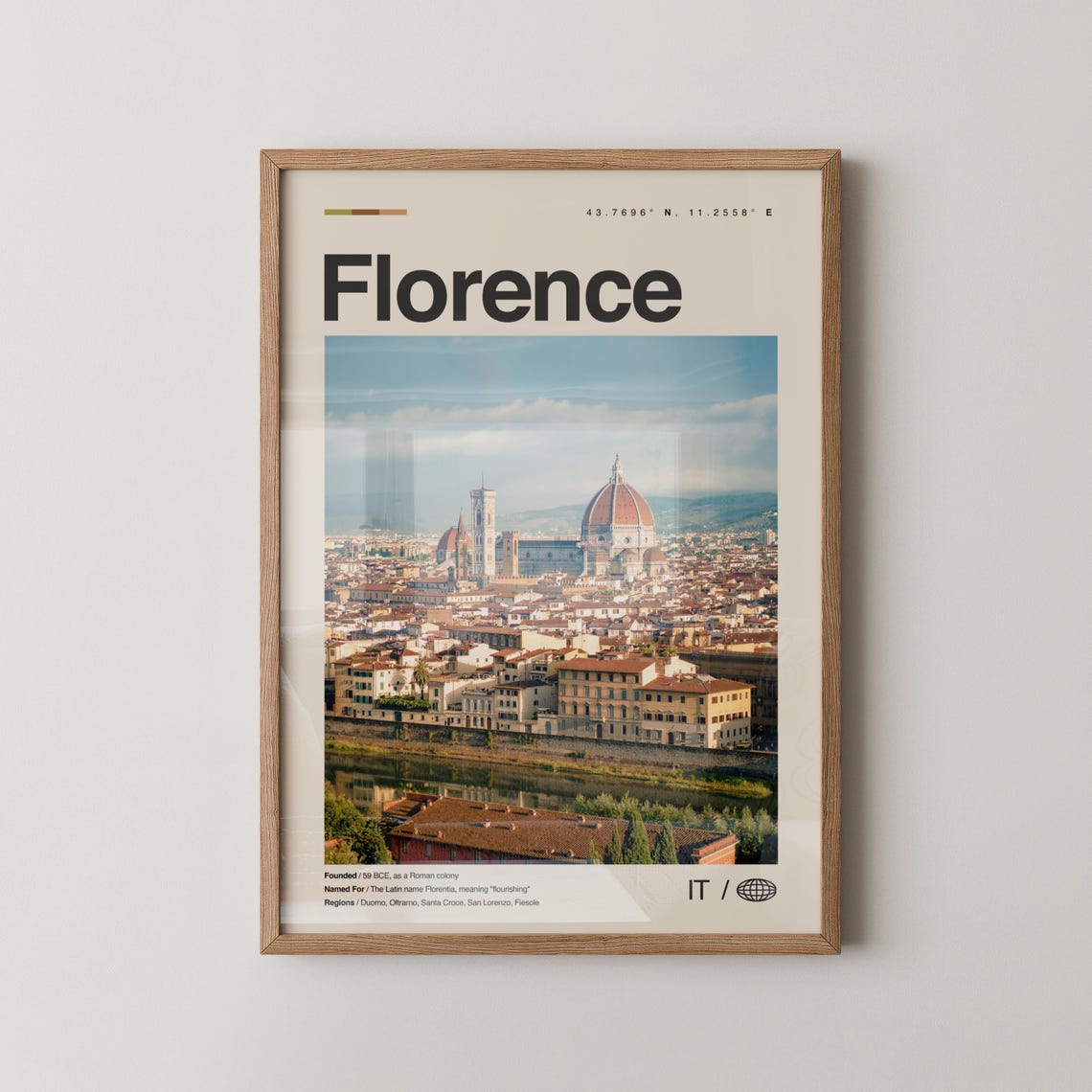 Florence Italy Aerial Duomo View Photo Poster Renaissance City