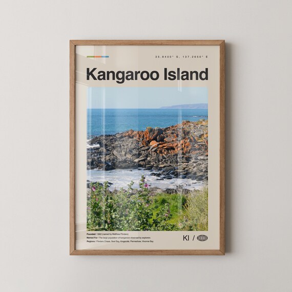 Kangaroo Island Print Wall Art Poster Photo Dcor Australia