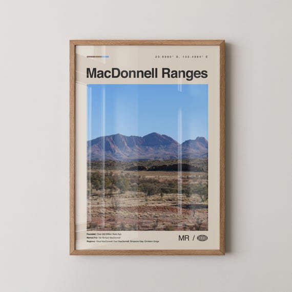 Macdonnell Ranges Print Wall Art Poster Photo Australia