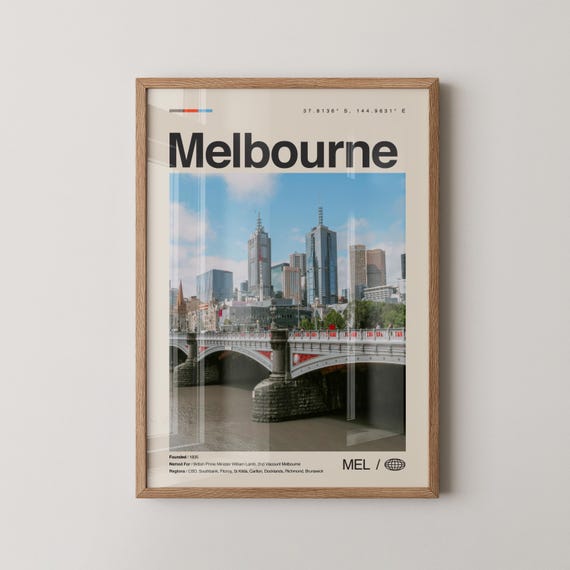 Melbourne Print Australia No 1 Wall Art Poster Photo Decor Victoria