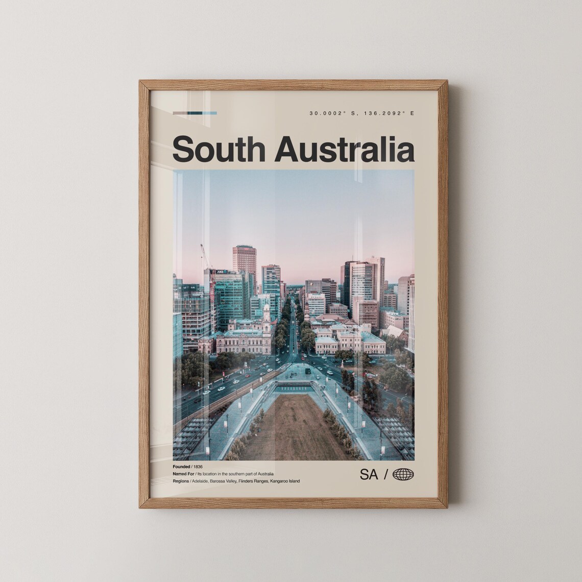 South Australia Travel Poster, Wall Art Print