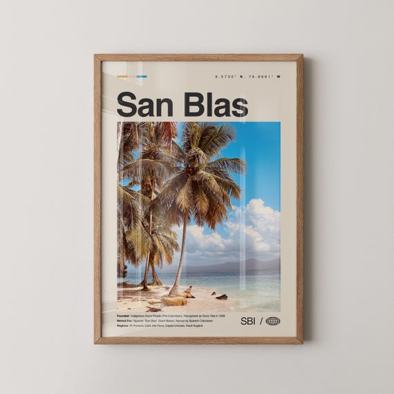 San Blas Print Islands Wall Art Poster Photo Panama