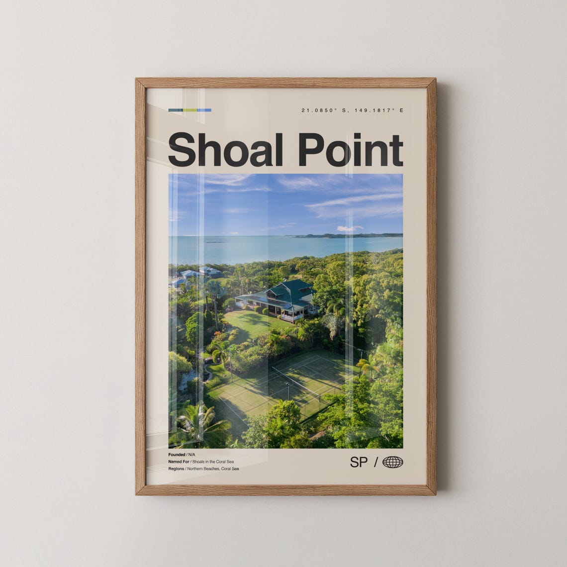 Shoal Point Print Wall Art Poster Photo Dcor Map