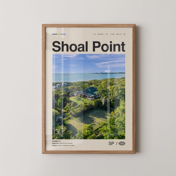 Shoal Point Print Wall Art Poster Photo Dcor Map