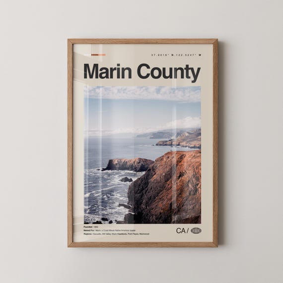 Marin County Print Wall Art Poster Photo Muir Woods National Monument Point Reyes