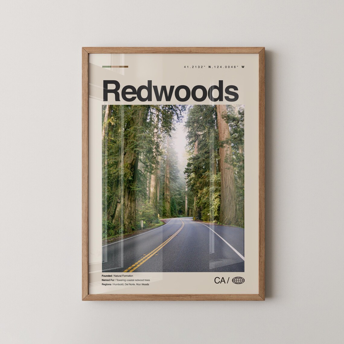 Redwoods Print, Redwood National Park Travel Poster