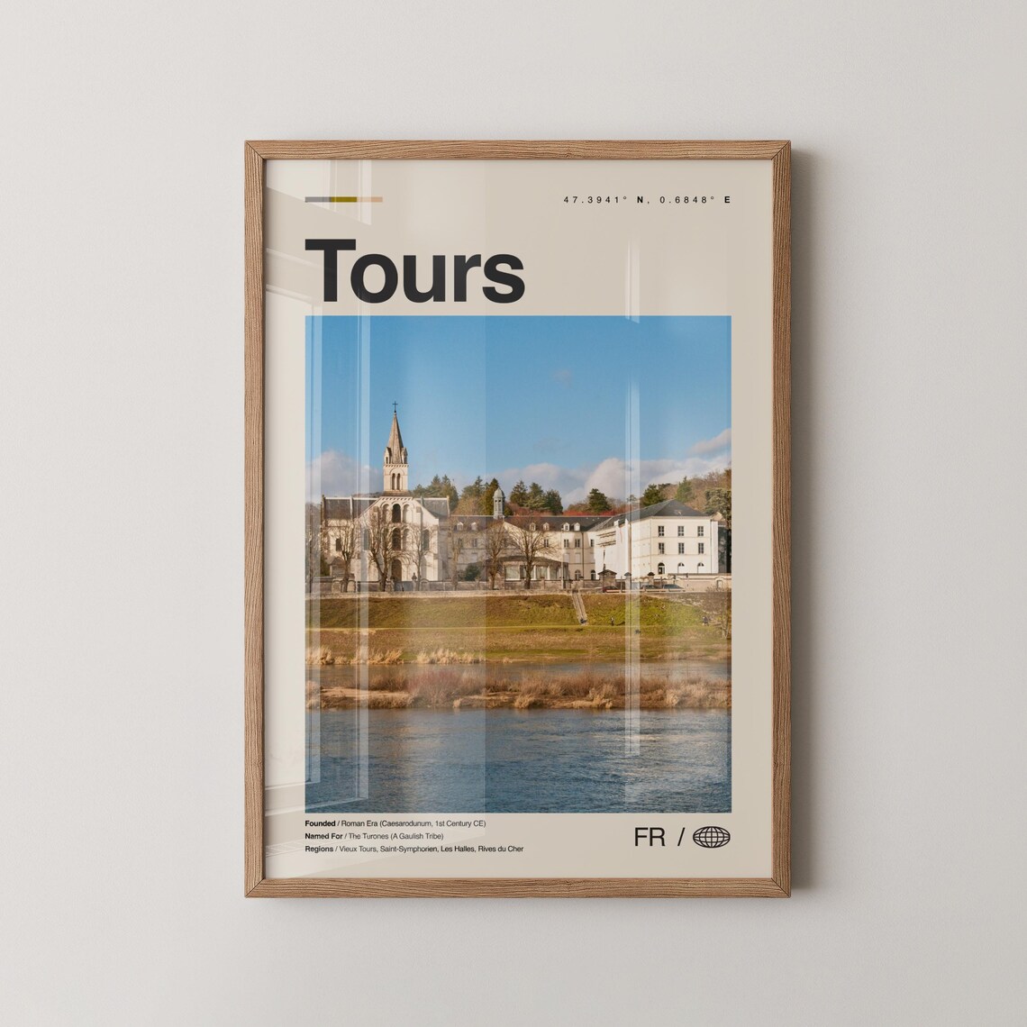 Tours Print Wall Art Poster Photo Dcor Map France