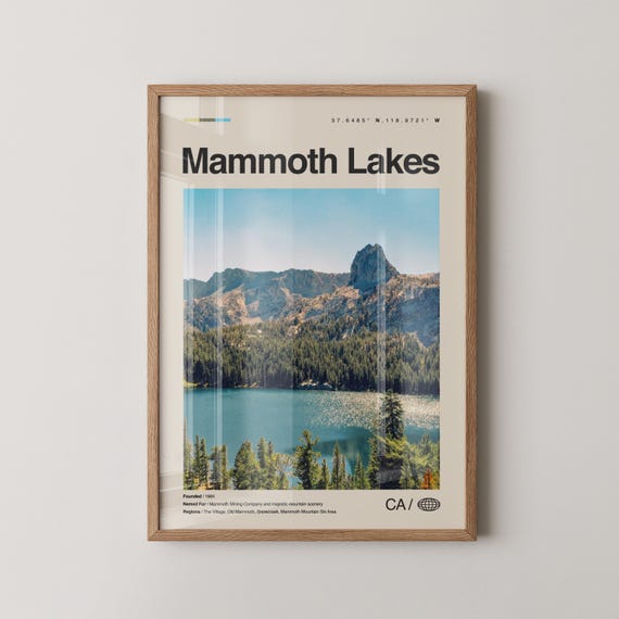 Mammoth Lakes Print Wall Art Poster Photo Mountain Devils Postpile