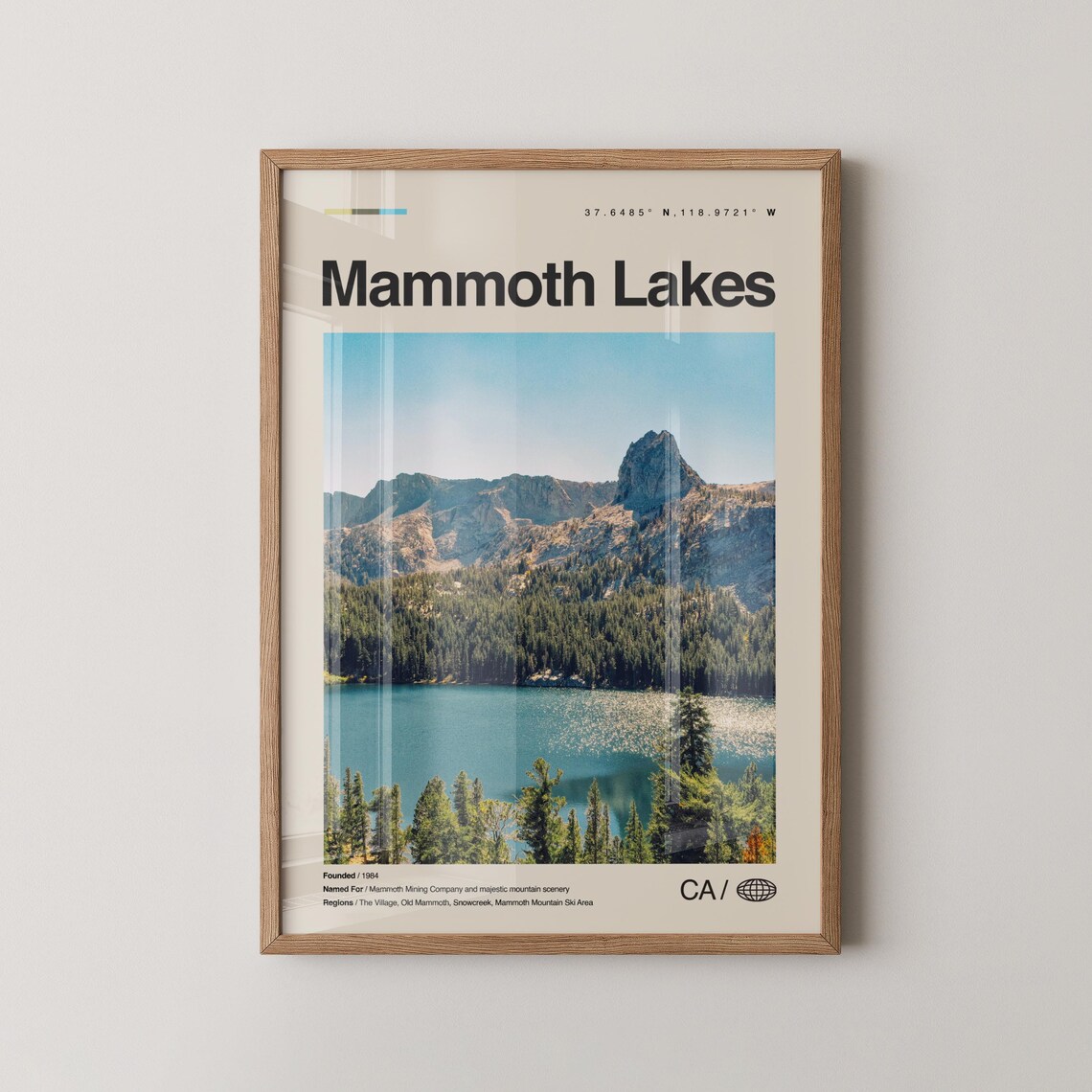 Mammoth Lakes California Scenic Mountain Lake City Photo Poster