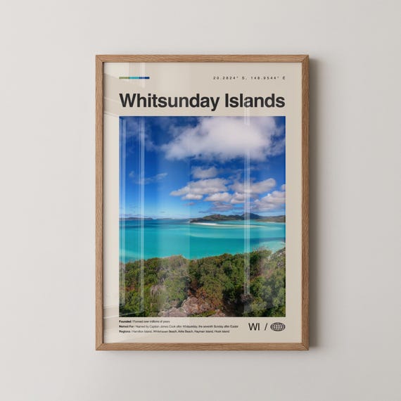 Whitsunday Islands Print Wall Art Poster Photo Queensland Australia Oceania
