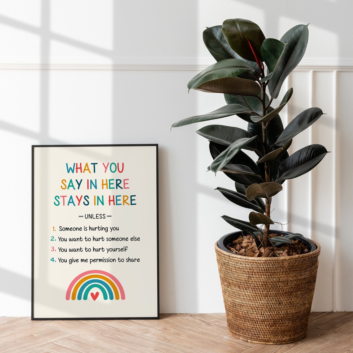 What You Say In Here Stays In Here Therapy Office Art Print - Image 3