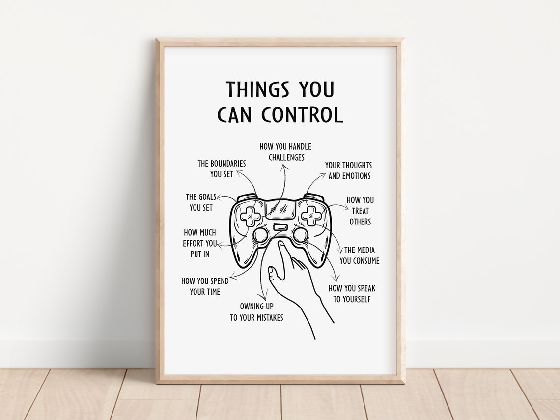 Things You Can Control Game Controller Therapy Office Decor Poster