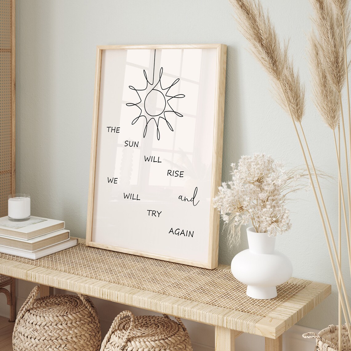 The Sun Will Rise Quote Art Print, Therapy Office Decor - Image 2