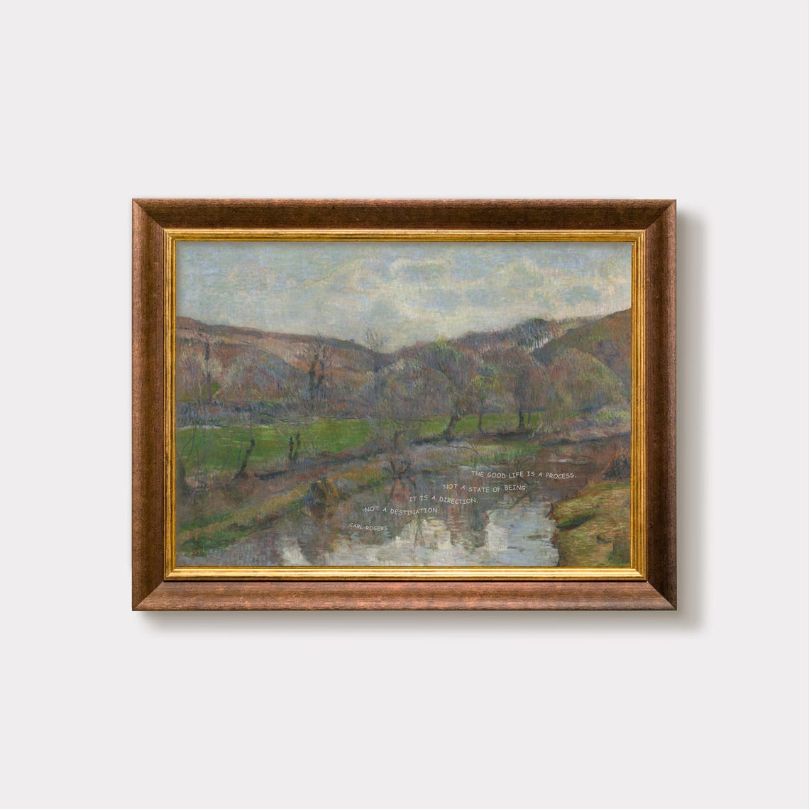 Carl Rogers Good Life Is A Process River Landscape Therapy Poster - Image 2