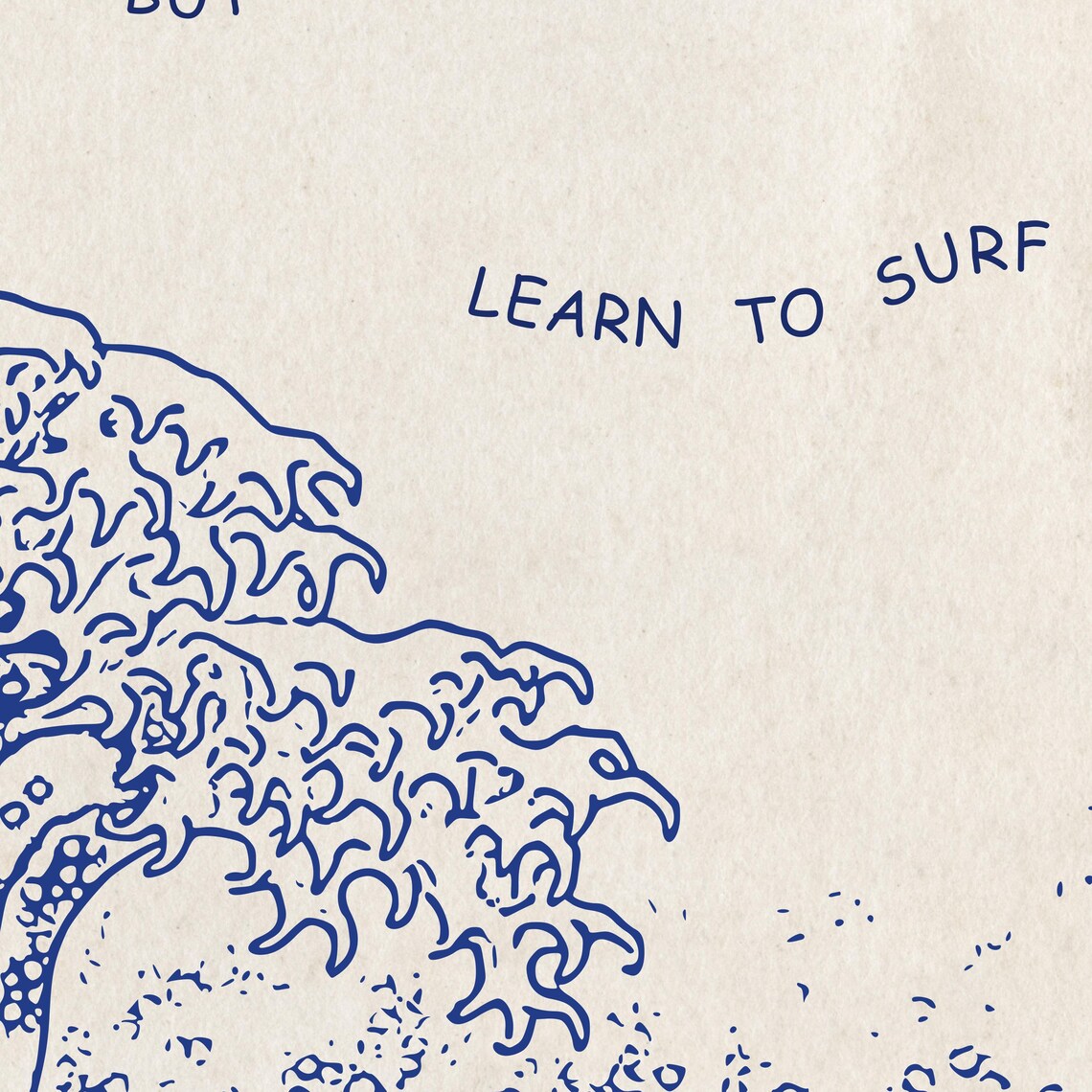You Can’t Stop The Waves Vintage Mental Health Art Print - Image 2